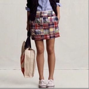 J-crew plaid mini skirt